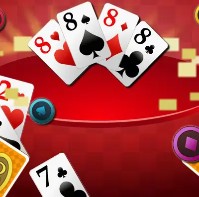 Crazy Eights card game visual.