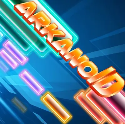 Neon Arkanoid game graphics.